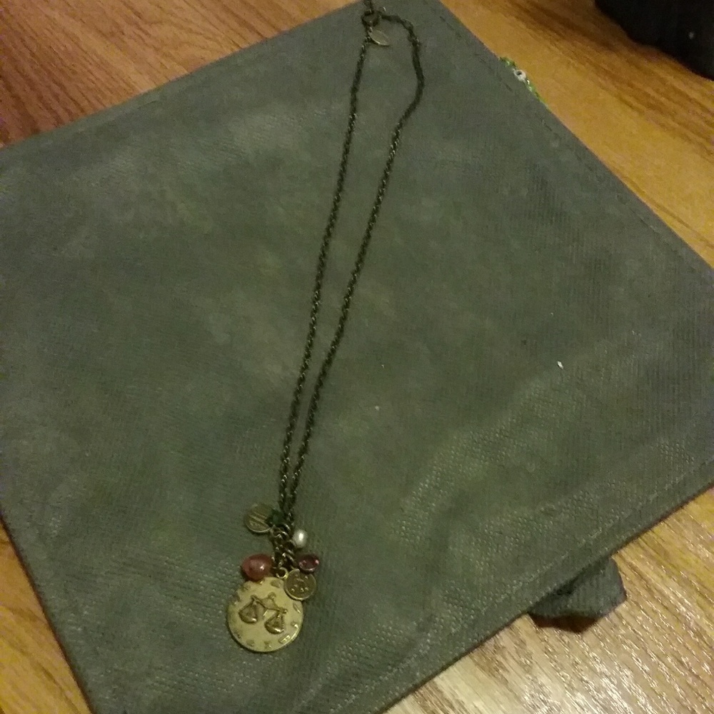 Libra necklace with charms